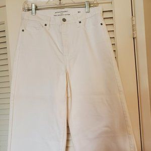 Banana Republic Wide Leg Crop Jeans White 6/28